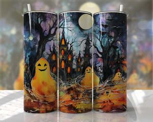 Ghosts haunted house 20 oz Tumbler Sublimation Transfer