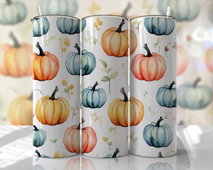 Pastel Pumpkin 20 oz Tumbler Sublimation Transfer