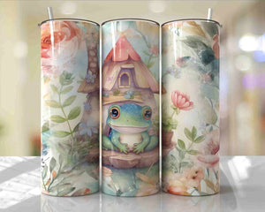 Frog watercolor 20 oz Tumbler Sublimation Transfer