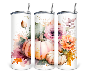 Watercolor pumpkins fall 20 oz Tumbler Sublimation Transfer