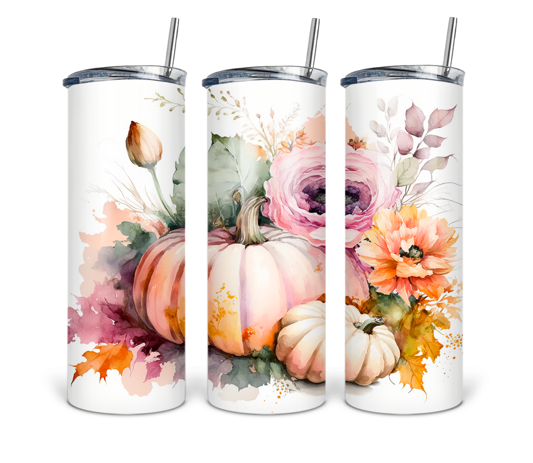 Watercolor pumpkins fall 20 oz Tumbler Sublimation Transfer