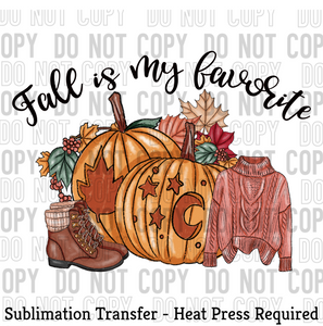 Fall is my Favorite Sublimation Transfer