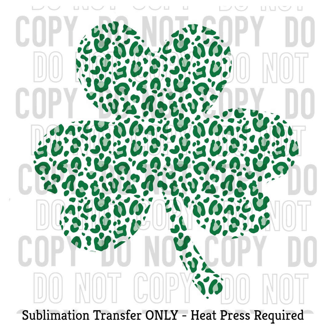 Leopard Clover Sublimation Transfer