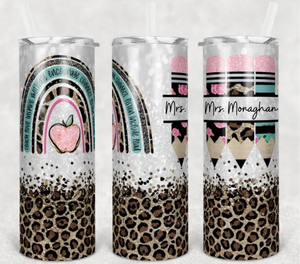 Custom Teacher 20 oz Tumbler Sublimation Transfer