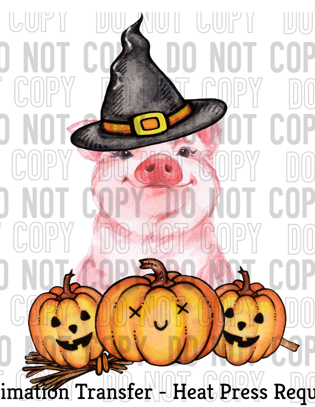 Fall Pig Sublimation Transfer