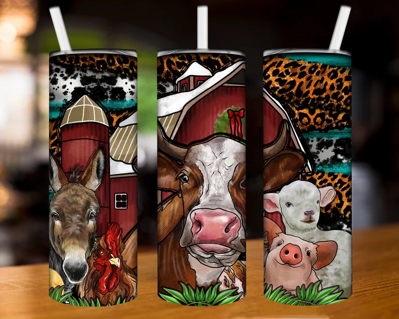 Farm Animal 20 oz Tumbler Sublimation Transfer