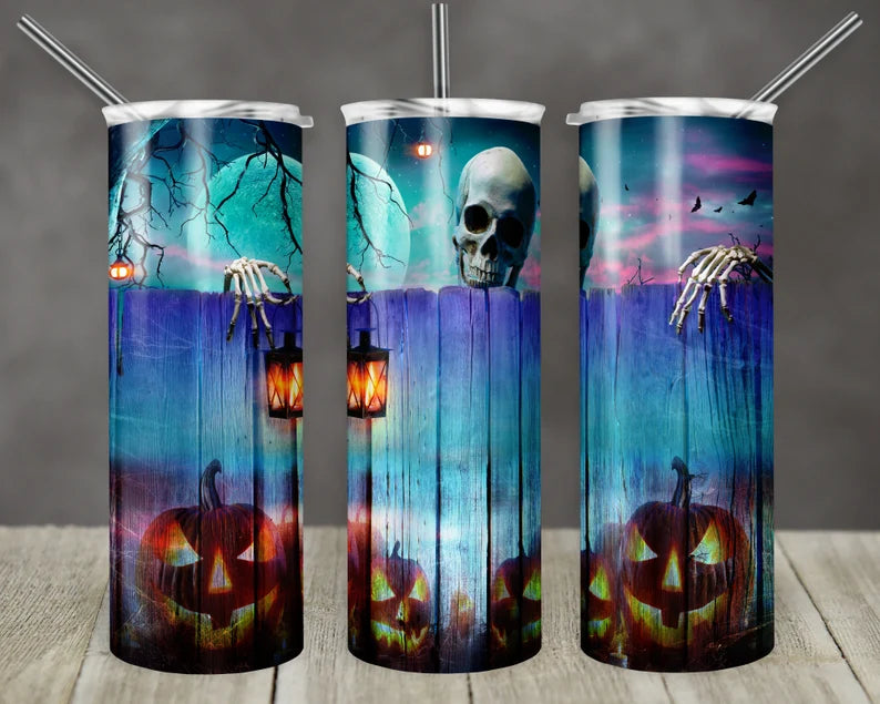 Halloween spooky fence 20 oz Tumbler Sublimation Transfer